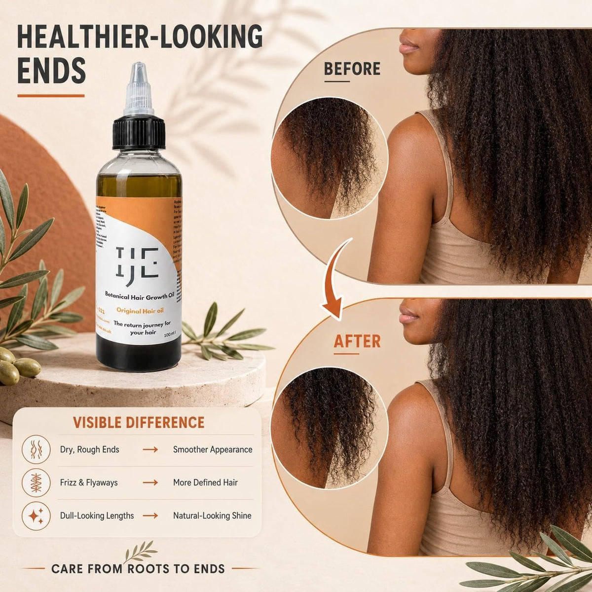 IJE Botanical Hair Oil 100ml bottle
