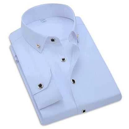 Adalex Global Herrenhemden, langärmlig, Slim Fit, Premium-Qualität, ideal für Herren, ob Freizeit, Hochzeit oder Business, bequeme Passform, verschiedene Farben.