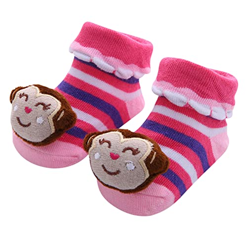 Adalex Global Babysocken mit Anti-Rutsch-Sohle für Neugeborene und Kleinkinder, weiche Baumwollsocken für Babys, Jungen und Mädchen (0–3, 3–6, 6–12, 12–18 Monate), Hausschuhe für Kleinkinder