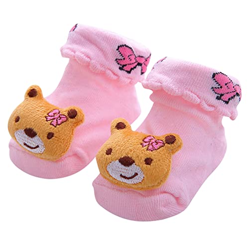 Adalex Global Babysocken mit Anti-Rutsch-Sohle für Neugeborene und Kleinkinder, weiche Baumwollsocken für Babys, Jungen und Mädchen (0–3, 3–6, 6–12, 12–18 Monate), Hausschuhe für Kleinkinder