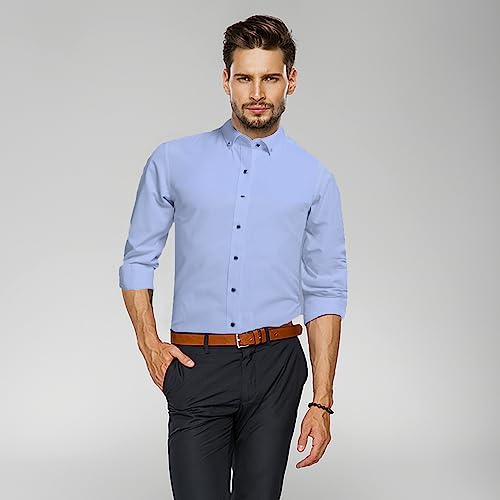 Adalex Global Herrenhemden, langärmlig, Slim Fit, Premium-Qualität, ideal für Herren, ob Freizeit, Hochzeit oder Business, bequeme Passform, verschiedene Farben.