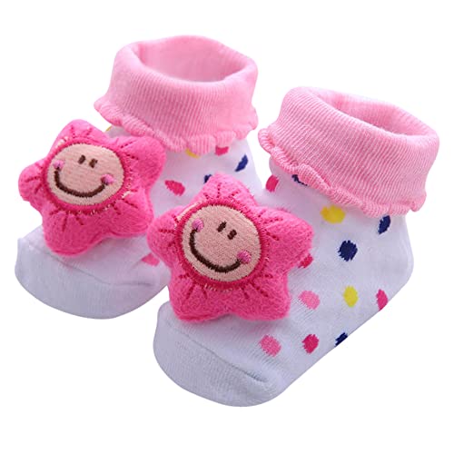 Adalex Global Babysocken mit Anti-Rutsch-Sohle für Neugeborene und Kleinkinder, weiche Baumwollsocken für Babys, Jungen und Mädchen (0–3, 3–6, 6–12, 12–18 Monate), Hausschuhe für Kleinkinder