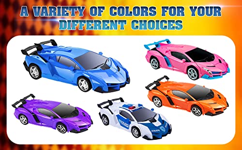 Ferngesteuerte Autos für Kinder – Transformers-inspiriertes RC-Auto, Maßstab 1:18, 2,4-GHz-Hochgeschwindigkeitsrennwagen, Akku, für Jungen und Mädchen, Spielspaß drinnen und draußen