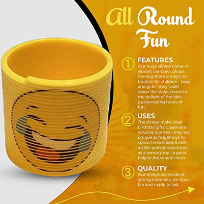 Adalex Global 12-teiliges Slinky-Spielzeugset – Perfekte Mitgebsel für Kindergeburtstage und als kleines Geschenk für Partytüten – Klassisches Federspielzeug für endlosen Spielspaß – Ideal für Geburtstagsfeiern