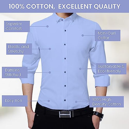 Adalex Global Herrenhemden, langärmlig, Slim Fit, Premium-Qualität, ideal für Herren, ob Freizeit, Hochzeit oder Business, bequeme Passform, verschiedene Farben.