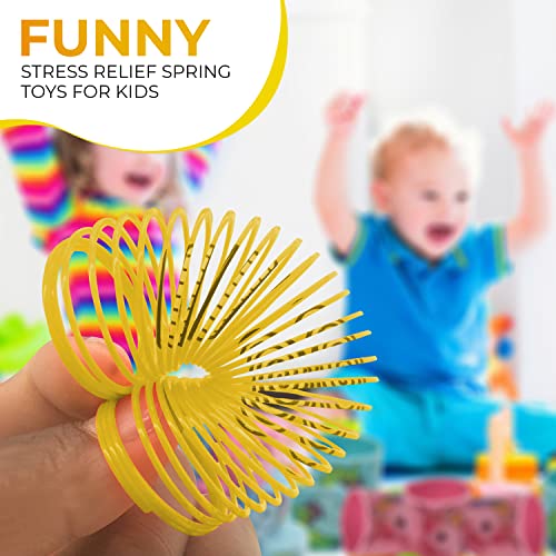 Adalex Global 12-teiliges Slinky-Spielzeugset – Perfekte Mitgebsel für Kindergeburtstage und als kleines Geschenk für Partytüten – Klassisches Federspielzeug für endlosen Spielspaß – Ideal für Geburtstagsfeiern