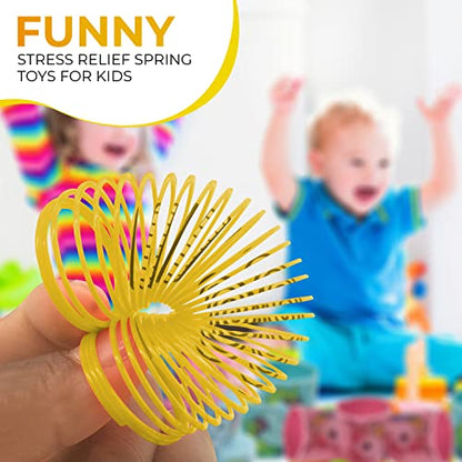 Adalex Global 12-teiliges Slinky-Spielzeugset – Perfekte Mitgebsel für Kindergeburtstage und als kleines Geschenk für Partytüten – Klassisches Federspielzeug für endlosen Spielspaß – Ideal für Geburtstagsfeiern