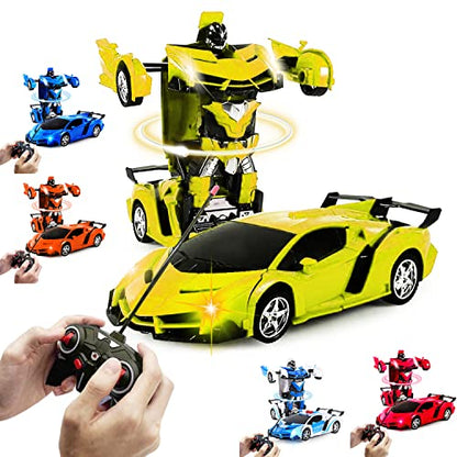 Ferngesteuerte Autos für Kinder – Transformers-inspiriertes RC-Auto, Maßstab 1:18, 2,4-GHz-Hochgeschwindigkeitsrennwagen, Akku, für Jungen und Mädchen, Spielspaß drinnen und draußen