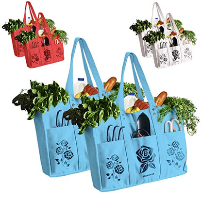 Adalex Global 50L Extra große, wiederverwendbare, faltbare, robuste, wasserdichte Jumbo-Mehrzwecktasche aus Canvas für Einkäufe, Strandbesuche und Reisen