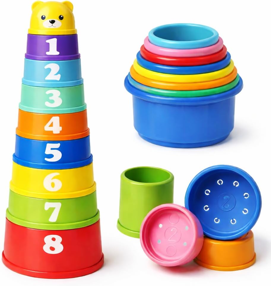 Baby stacking cups toy for toddlers