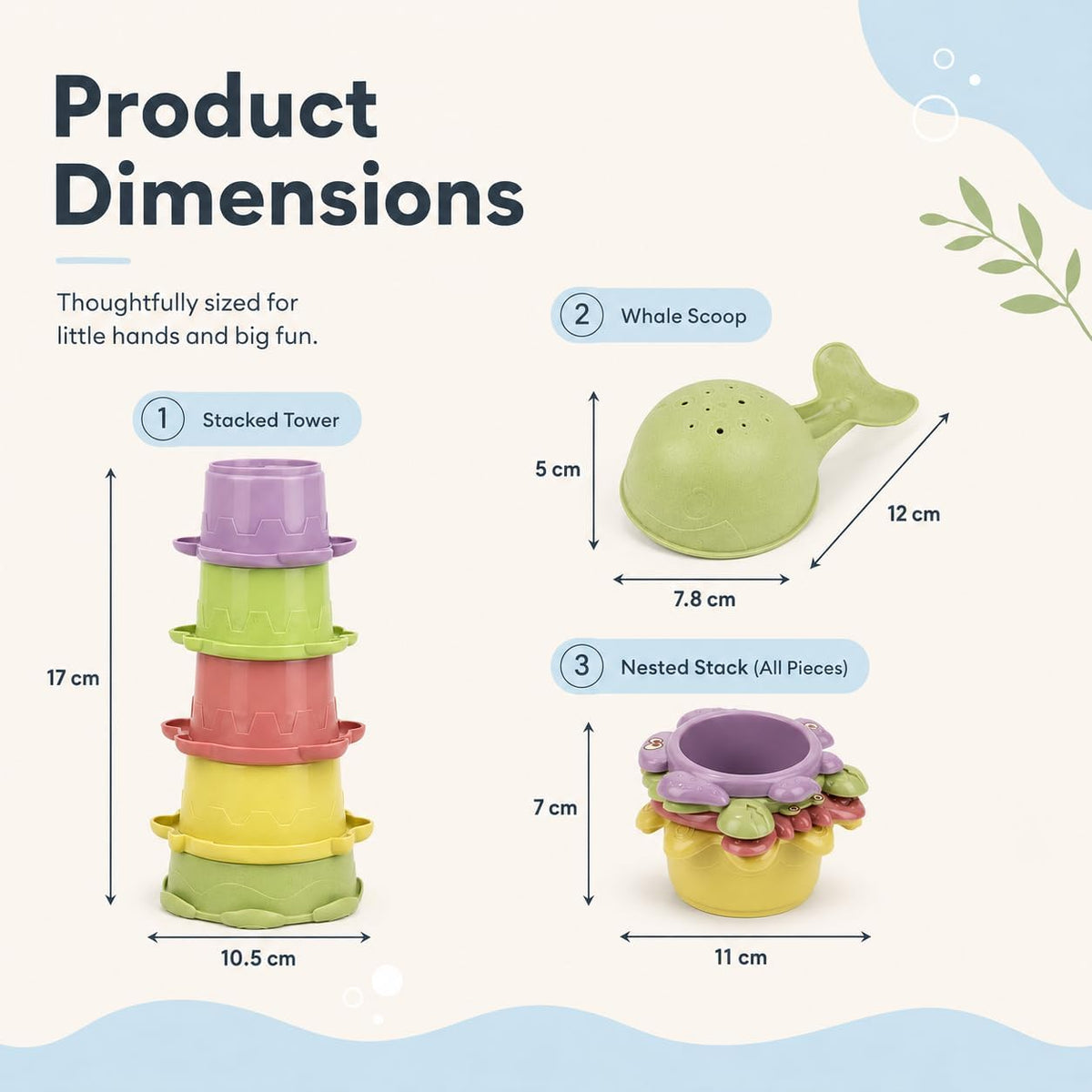 Baby stacking cups toy for toddlers