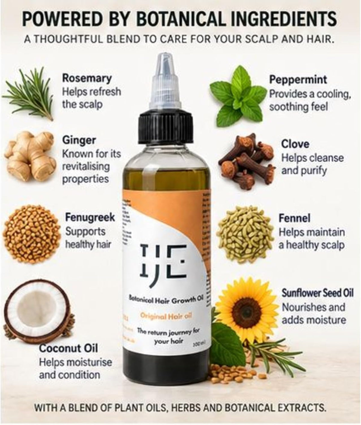 IJE Botanical Hair Oil 100ml bottle
