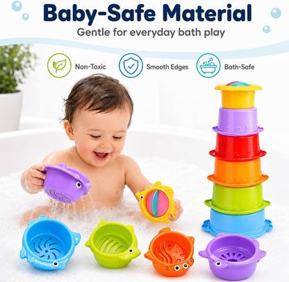 Baby stacking cups toy for toddlers
