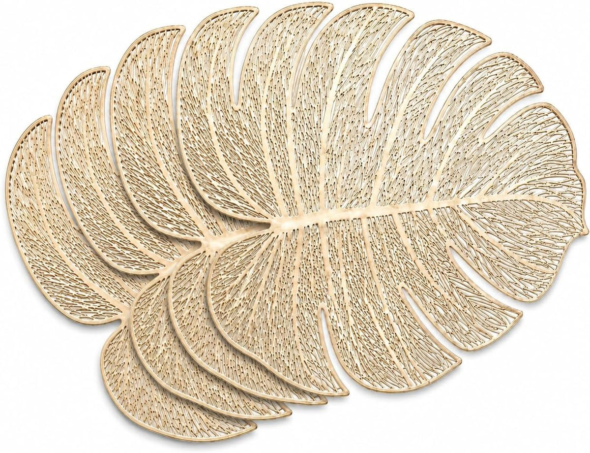Gold and silver round PVC place mats