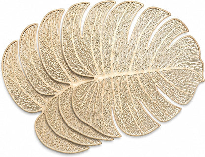 Gold and silver round PVC place mats