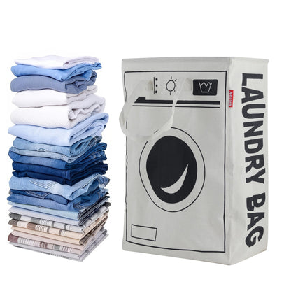 75L Waterproof Linen Laundry Basket