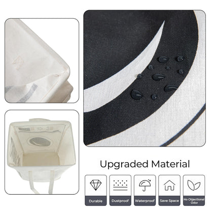 75L Waterproof Linen Laundry Basket