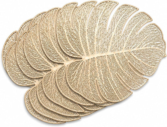 Gold and silver round PVC place mats