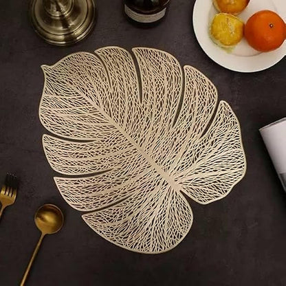 Gold and silver round PVC place mats