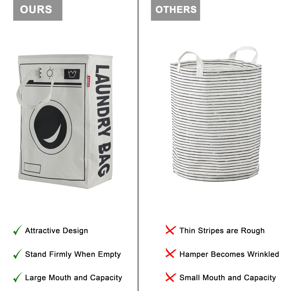 75L Waterproof Linen Laundry Basket