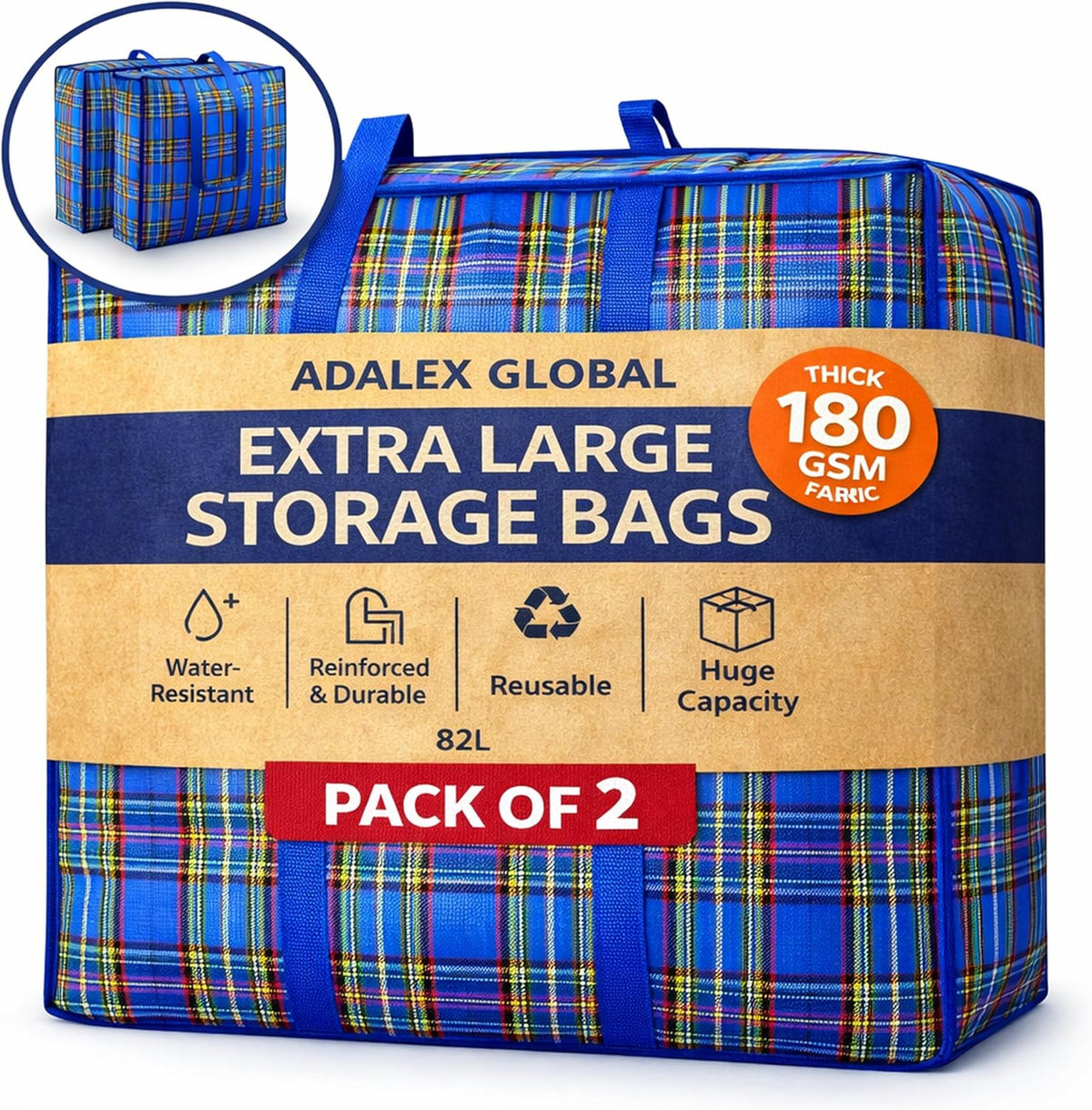 82L Jumbo Heavy-Duty Storage Bag