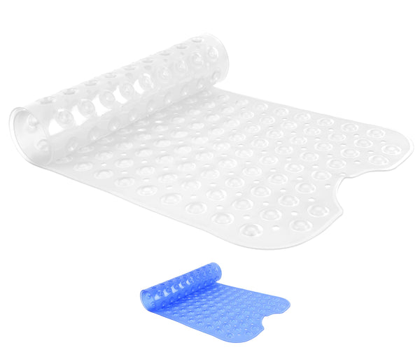 Bathroom & Shower Mat – 40x100cm Non-Slip PVC, Blue/White