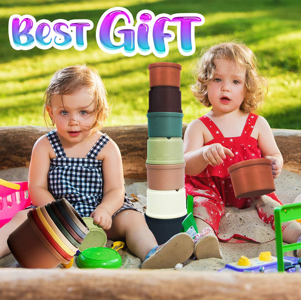8-Piece Baby Nesting & Stacking Cups – Toddler Activity Toy Set
